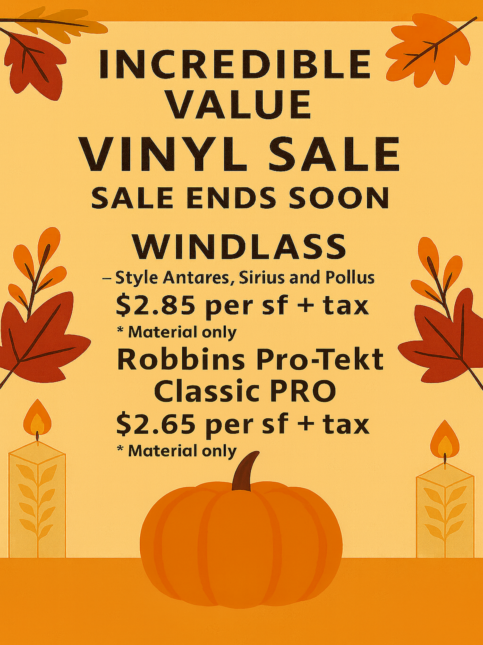 Fall Sale Flyers