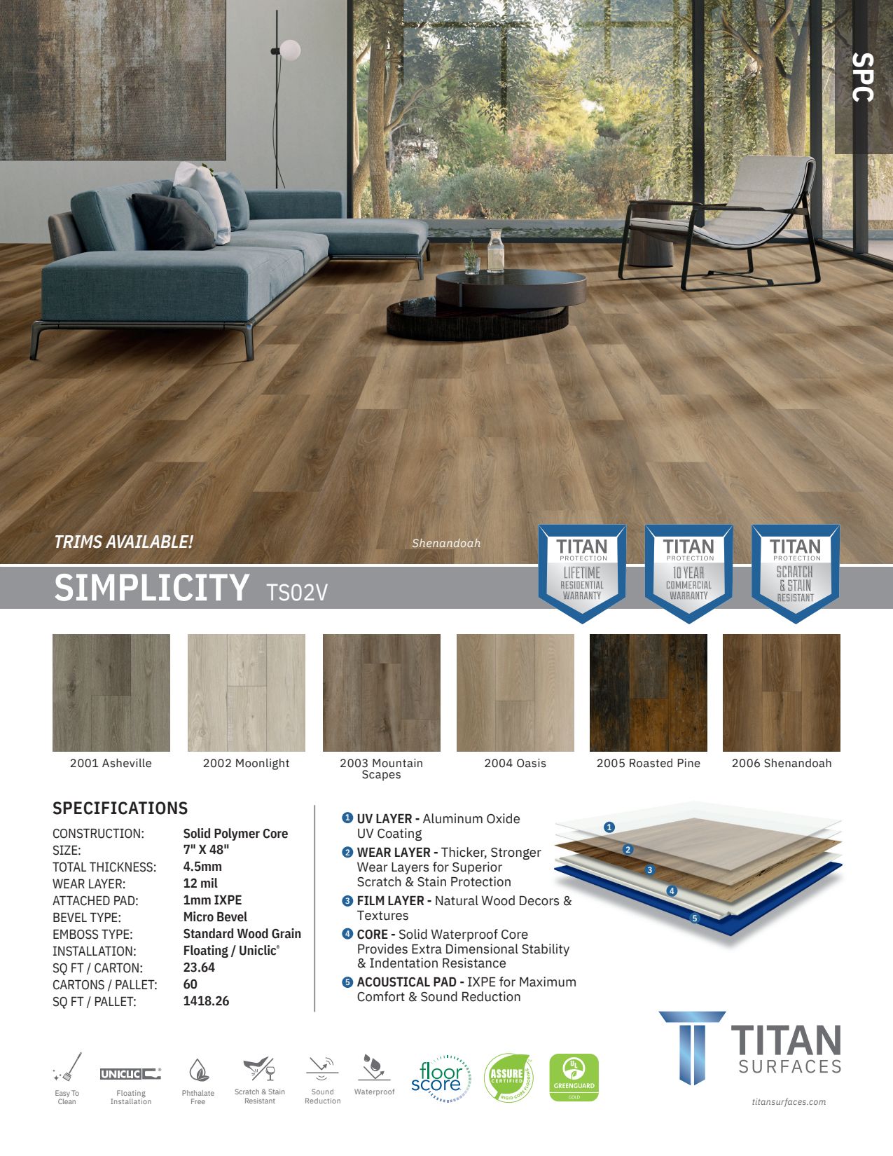 Titan LVT Style Sheet Simplicity