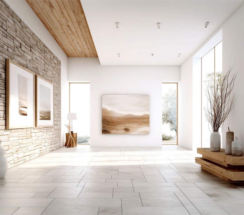 Low-maintenance tile flooring in a Sun City, AZ home