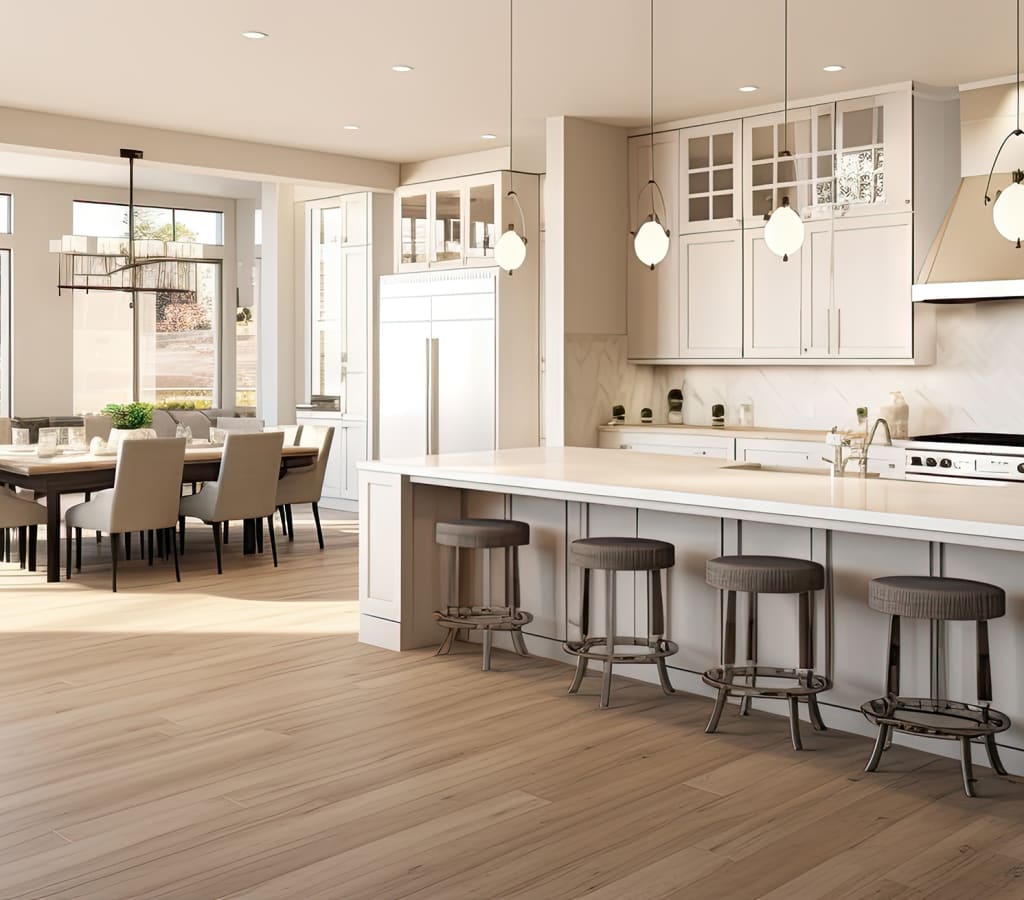 New vinyl plank flooring in a Glendale, AZ home