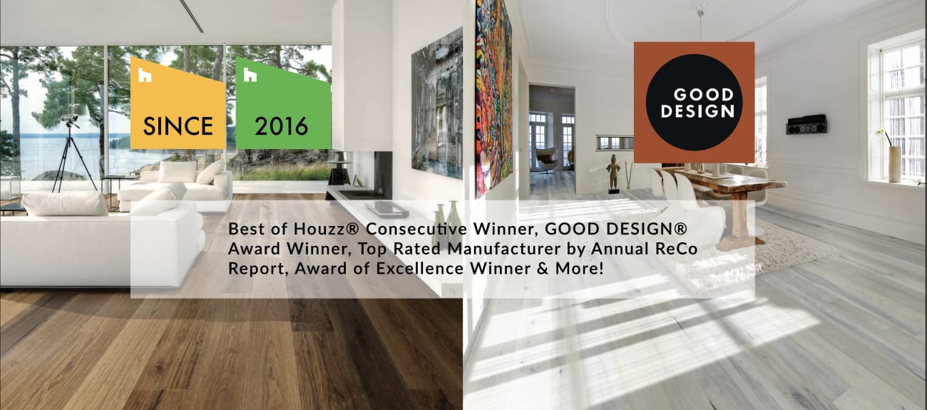 Hallmark Floors holds top awards like Best of Houzz, Award of Excellence, and more!