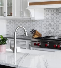 Glass tile flooring in Livermore, CA from Kraftician Design Surfaces