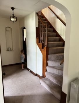 carpeted stairs