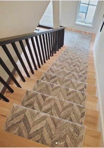 area rug on stairs by Schmidt Custom Floors at Waukesha, WI