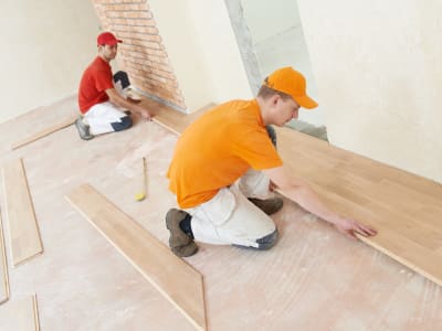 Hardwood flooring installation from Ultimate Flooring