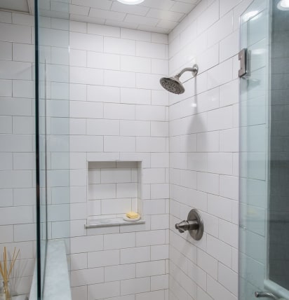 Subway tile shower