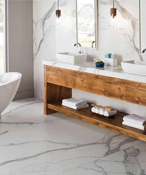 Ceramic tile flooring in Burbank, CA from DW Interiors