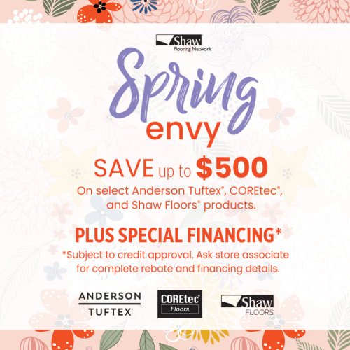 Shaw Spring Envy Sale - April 19th - May 30th, 2024! Contact us to learn more!