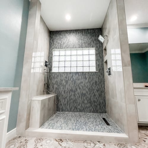 Browse our bathroom projects near Orange, TX from Odile's Fine Flooring & Design