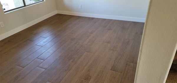 Bedroom flooring installation in Gilbert, AZ from Mesa Sales and Supply