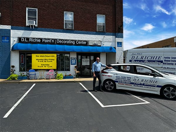 Storefront of D.L Richie Paint n' Decorating Center in Greater Pittsburgh.