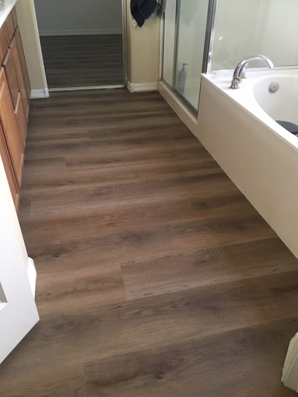 Bathroom flooring installation in Gilbert, AZ from Mesa Sales and Supply