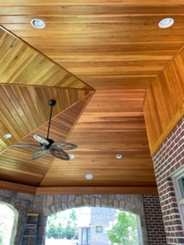 Wooden ceiling by D.L Richie Paint n' Decorating Center in Greater Pittsburgh.