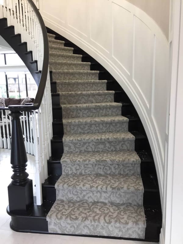 Quality staircase runner work in Essex, ON from Hi Neighbor Floor Covering Co