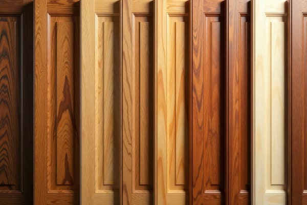 Different colors of cabinets