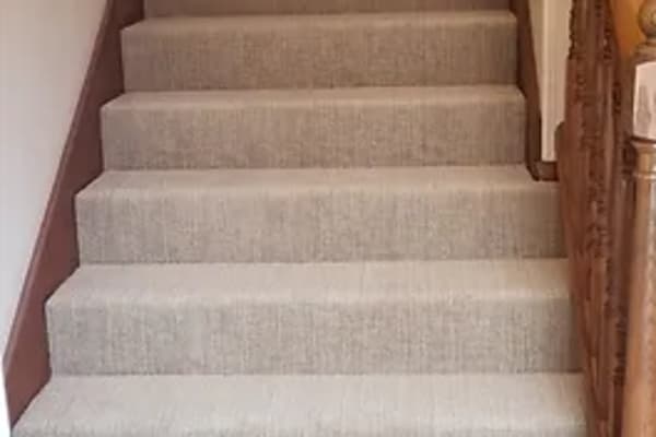 Carpet staircase installation from Stauffer Bros Flooring in Harrisburg, PA