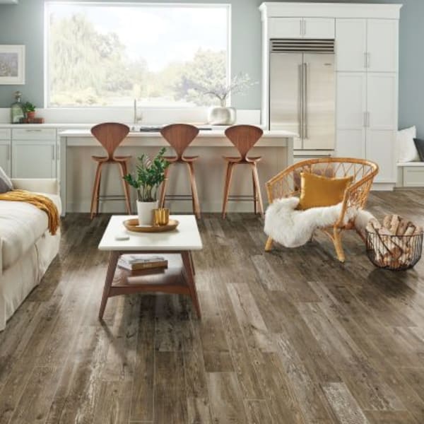 Wide view of Armstrong Flooring™ enhancing a functional Calgary, AB interior
