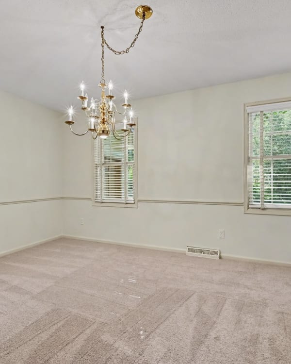 Carpet flooring in a bright residential room in Apple Valley, and Bloomington, MN