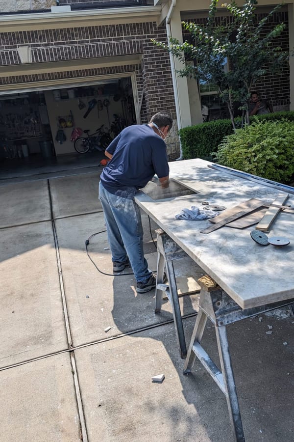 Project Portfolio Work in progress in West Houston, TX from KATY TILE & MARBLE