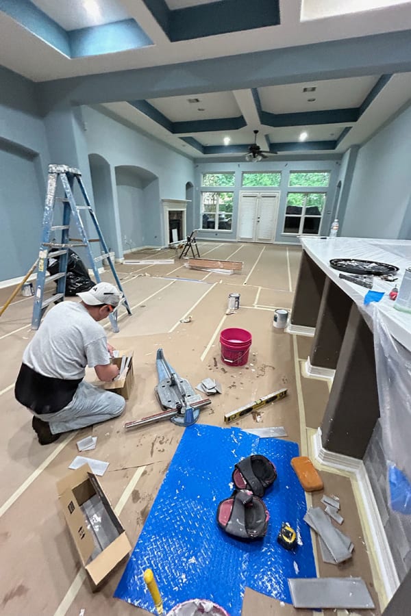 New flooring from KATY TILE & MARBLE