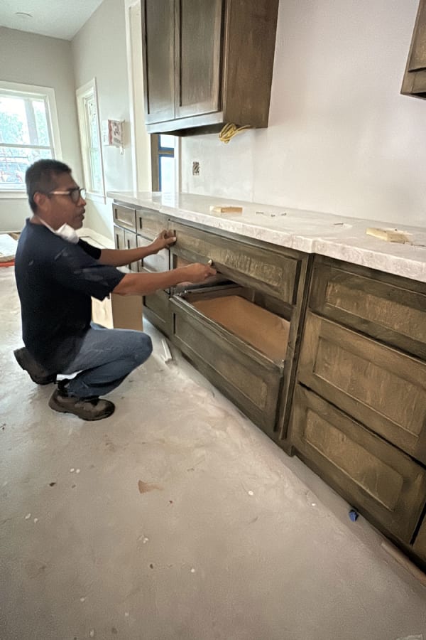 Project Portfolio Work in progress in West Houston, TX from KATY TILE & MARBLE