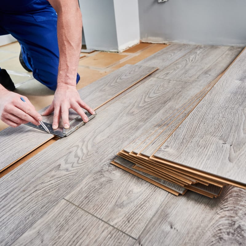Laminate flooring is typically installed as a floating click-lock floor