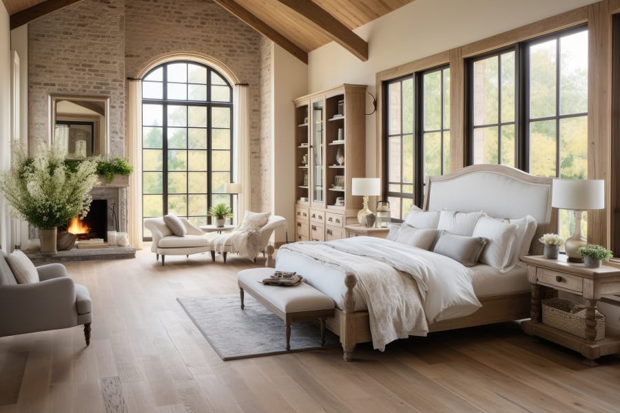 Traditional farmhouse interior design in Poway, CA from Geneva Flooring