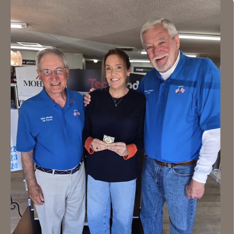 We are honored and deeply humbled to receive the Honor Coin from REVA (Rivers Edge Veterans Association). This incredible group of men goes above and beyond in their dedication to supporting the veterans in our community. We're truly grateful for the work they do — and proud to stand alongside them in their mission. We are honored and deeply humbled to receive the Honor Coin from REVA (Rivers Edge Veterans Association). This incredible group of men goes above and beyond in their dedication to supporting the veterans in our community. We're truly grateful for the work they do — and proud to stand alongside them in their mission.