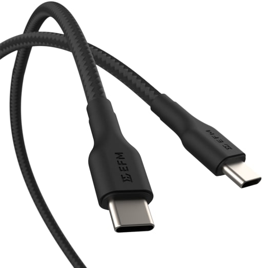 EFM USB-C to USB-C Braided Power and Data 1M Cable