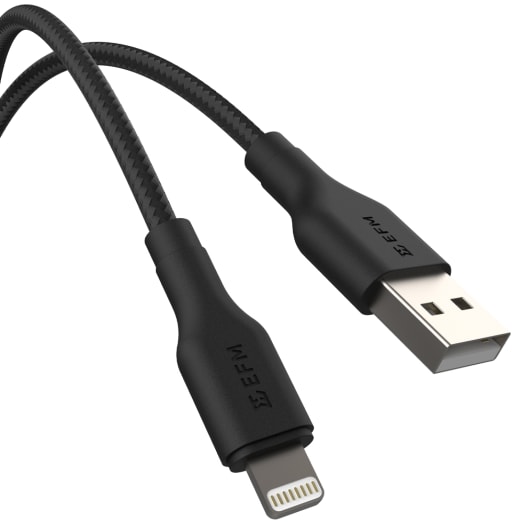 EFM USB-A to Lightning Braided Power and Data 2M Cable