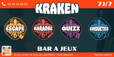 Bar à jeux Le Kraken / Escape Yourself Le Mans