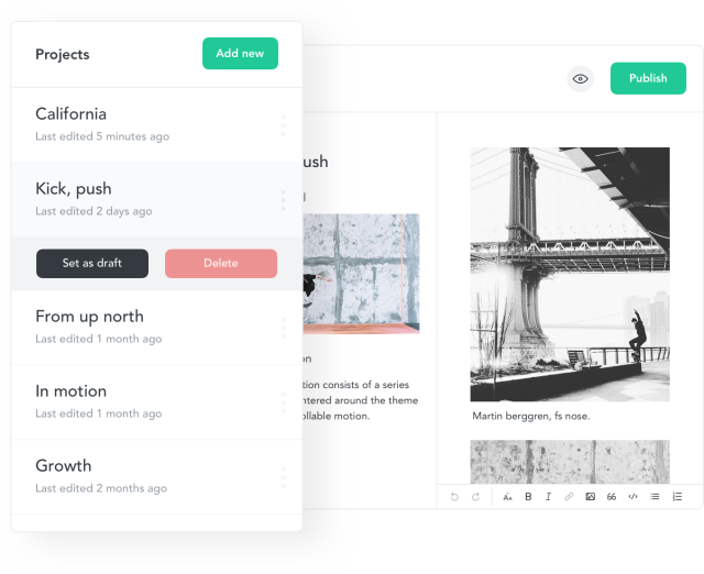 Editor friendly interface