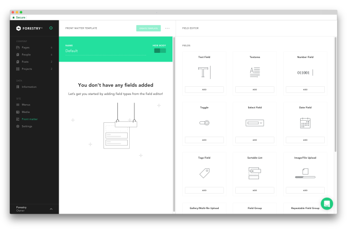 Front Matter template creation