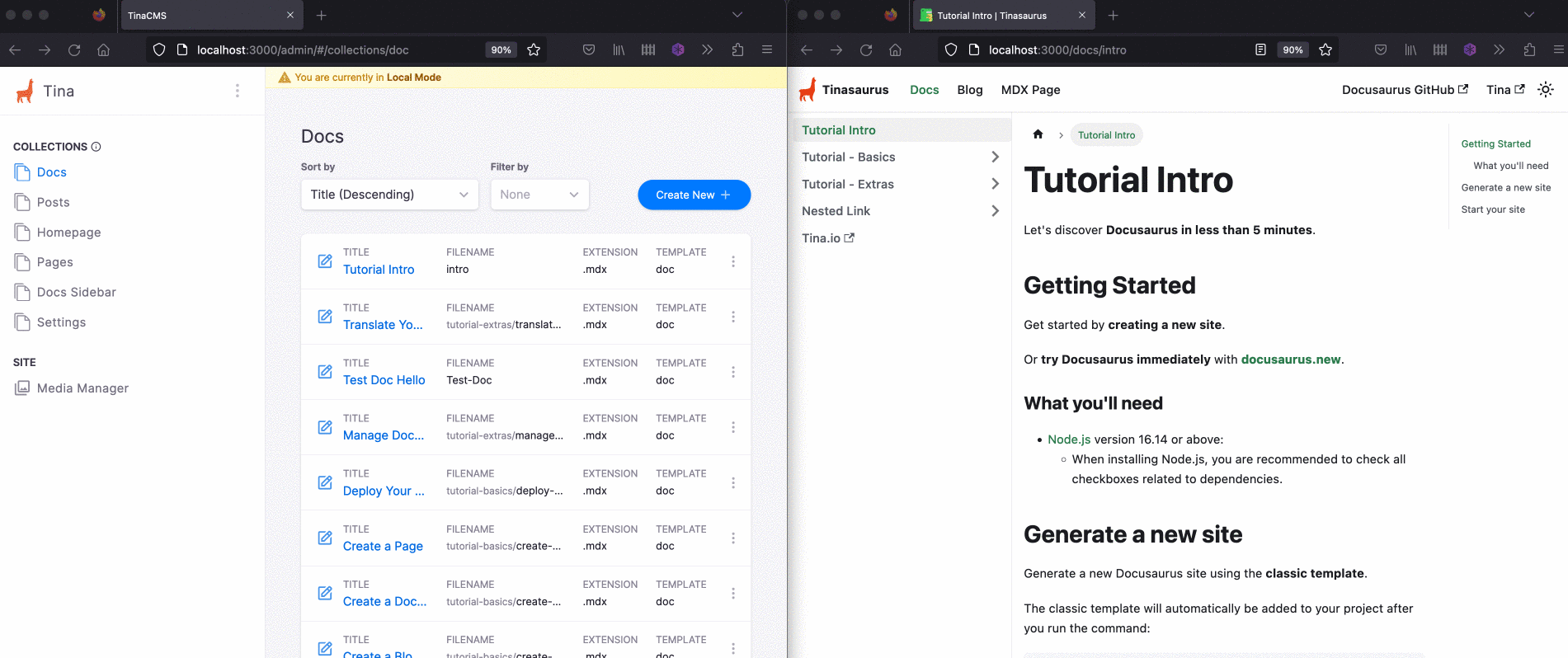 Editing Docusaurus content with a CMS