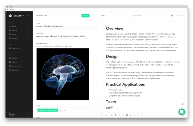 Markdown Editor Forestry Io
