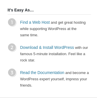 https://res.cloudinary.com/forestry-io/image/fetch/c_limit,dpr_auto,f_auto,q_80,w_640/https://forestry.io/uploads/2018/11/wp_getting_started.png WordPress' recommended steps to get started