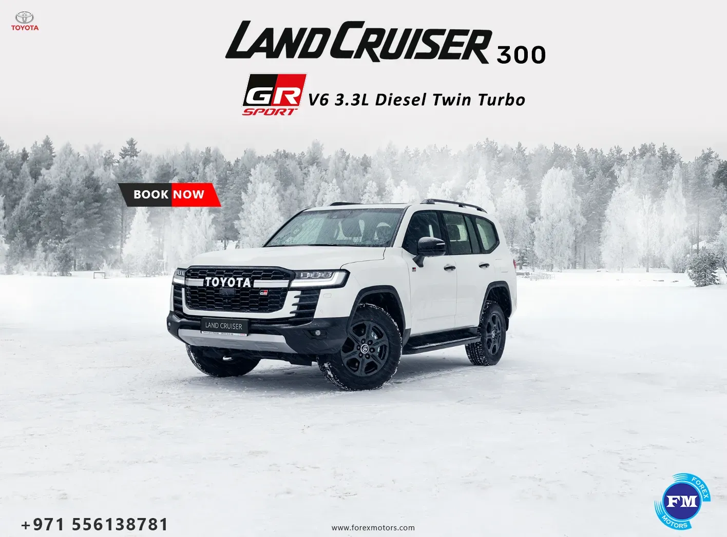 Dominating the Roads: The 2023 Model Toyota Land Cruiser 300 Platinum at Forex Motors FZCO Car Showroom