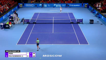 MATCH POINT: A. Pavlyuchenkova  def. B. Pera; Moscow 2R