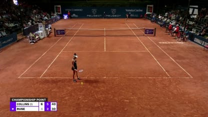 MATCH POINT: D. Collins def. E. Ruse; Palermo Ladies Open F