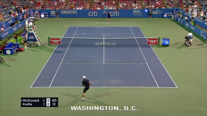 MATCH POINT: M. McDonald def. D. Kudla; DC QF
