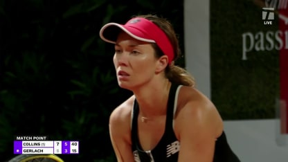 MATCH POINT: D. Collins def. K. Gerlach; Palermo Ladies Open 1R