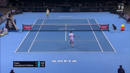 MATCH POINT: B. Paire def. A. Davidovich Fokina; Sofia 1R