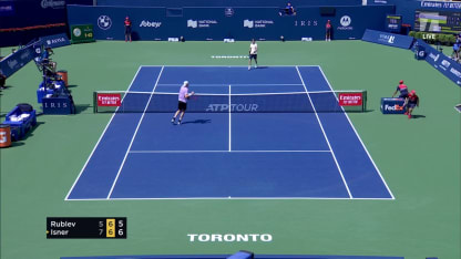 MATCH POINT: J. Isner def. A. Rublev; Toronto 3R