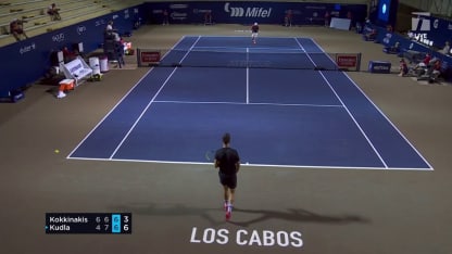 MATCH POINT: D. Kudla def. T. Kokkinakis; Mifel 1R 