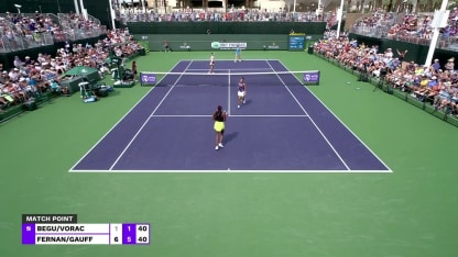  MATCH POINT: Fernandez/Gauff def. Begu/Vorac; Indian Wells 1R