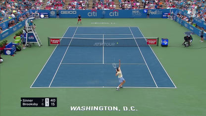 MATCH POINT: J. Sinner def. J. Brooksby; DC SF