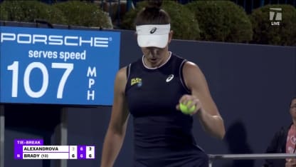 MATCH POINT: J. Brady def E. Alexandrova; Cincinnati 1R