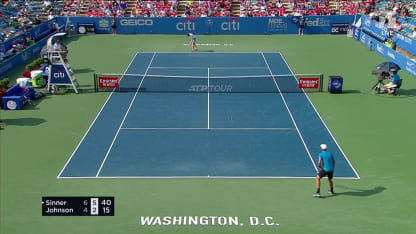 MATCH POINT: J. Sinner def. S. Johnson; DC QF