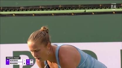  MATCH POINT: S. Rogers def. K. Kucova; Indian Wells 2R