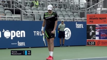 MATCH POINT: E. Ruusuvuori def. C. Norrie; Atlanta Open QF